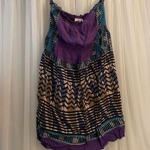 LOFT off shoulder dress. Large. Mini dress. Strapless.